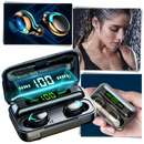 Fones de ouvido Bluetooth Eastjing com estojo de carregamento, componentes de áudio, mostrando fones de ouvido e estojo em diferentes cores