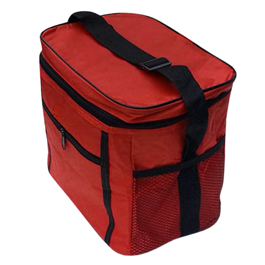 Bolsa térmica Laidan para refeições e bebidas, com isolamento vermelho, ideal para manter alimentos e bebidas frescos.