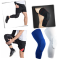 Joelheira de proteção contra colisões da Vbiger, ideal para esportes, mostrando design acolchoado para proteção do joelho.