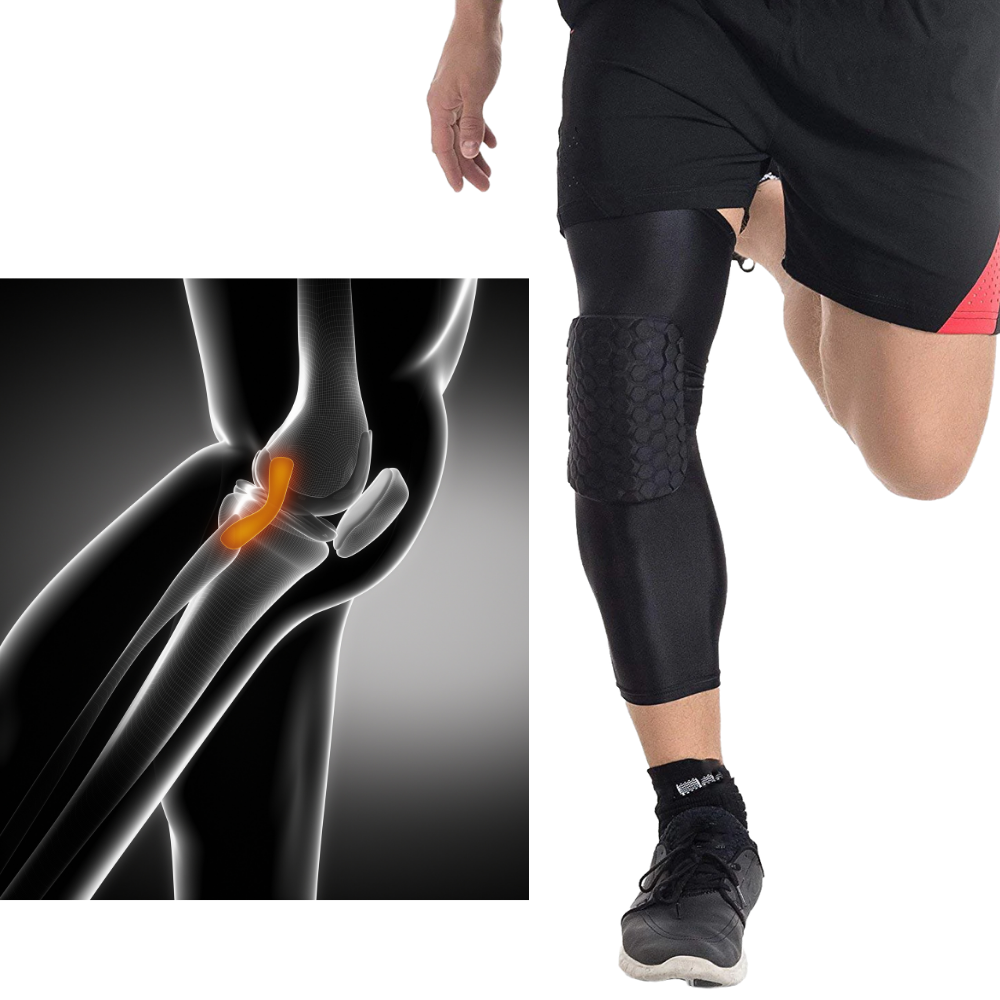 Joelheira anti-colisão Vbiger, equipamento esportivo ergonômico para proteção dos joelhos em atividades físicas.