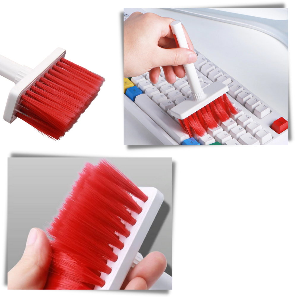 Acessórios para computadores Celectigo, kit de limpeza 5-em-1 para teclados e fones de ouvido, incluindo escova, cotonetes e sprays.