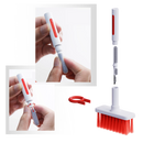 Acessórios para computadores Celectigo, kit de limpeza 5 em 1 para teclado e fones de ouvido, com escova, spray e panos de microfibra.