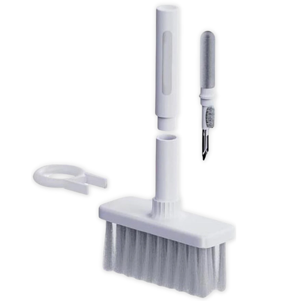 Acessórios para computadores Celectigo: kit de limpeza 5 em 1 para teclado e fones de ouvido cinza.