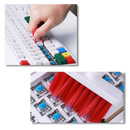 Acessórios para computador Celectigo: kit de limpeza 5 em 1 para teclados e fones de ouvido, incluindo escova e ferramentas de limpeza.