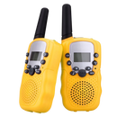Par de walkie-talkies amarelos para crianças da marca Retevis, brinquedos de comunicação portátil para diversão ao ar livre.