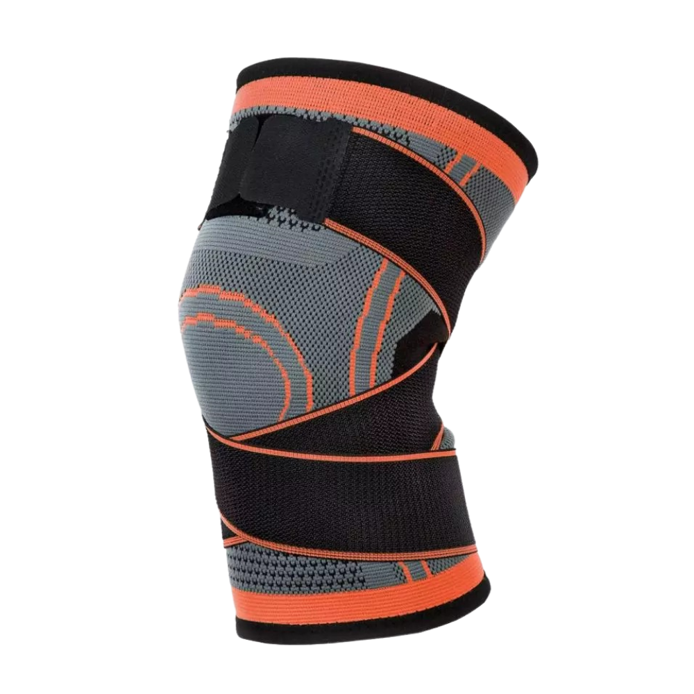 Tornozelo de compressão esportiva da Mumian em cor laranja, ideal para suporte durante atividades físicas e esportes.