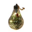 Bola de Natal transparente com LED da Wrea, decoração natalina com luzes LED para enfeites de Natal e temporada.