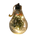 Bola de Natal transparente com LED da Wrea, decoração natalina com luzes de LED para enfeites de Natal e festas sazonais