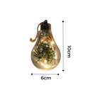 Bola de Natal transparente com LED da Wrea, decoração natalina com luzes LED para enfeites de Natal e temporada.