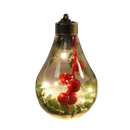 Bola de Natal transparente da Wrea com luzes LED para decoração natalina e temporada festiva.