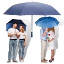 Guarda-chuva com LED resistente ao vento da marca Cn, ideal para chuva e sol, com estrutura robusta e iluminação integrada.