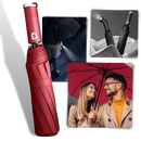 Guarda-chuva com LED resistente ao vento, ideal para chuva e sol, marca Cn, com iluminação integrada visível na imagem