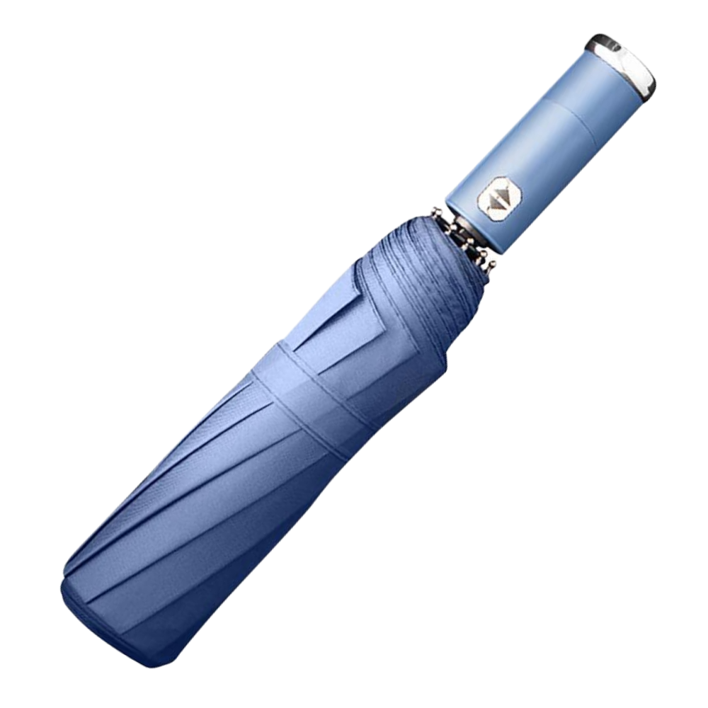 Guarda-chuva com LED azul resistente ao vento, ideal para chuva e sol, marca Cn, com estrutura durável e iluminação integrada