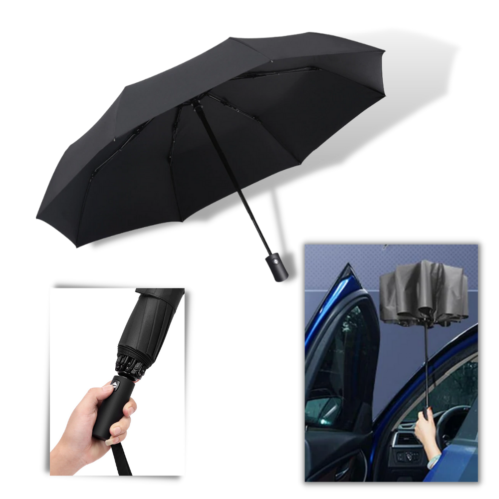 Guarda-chuva com LED resistente ao vento para chuva e sol, marca Cn, com estrutura robusta e tecnologia de iluminação.