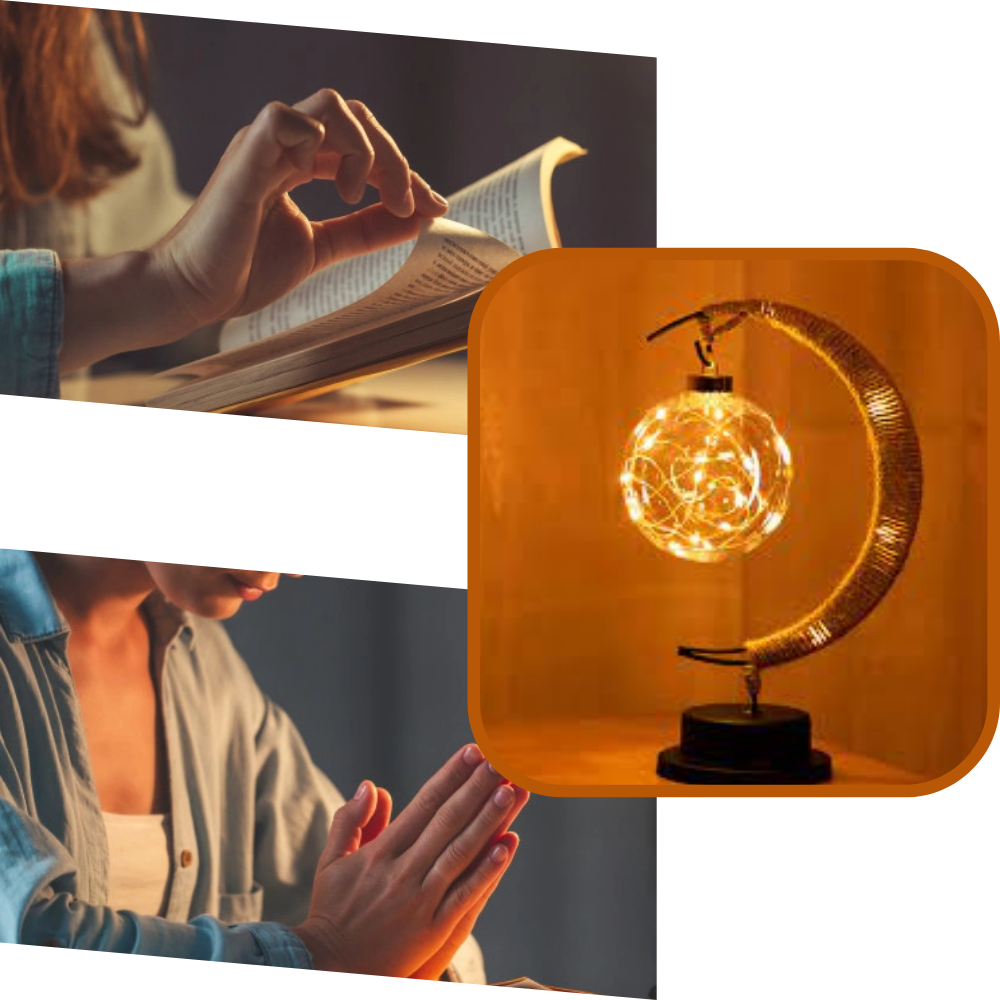 Lâmpada LED "Lune" da Relax Dream, luminária de ambiente com design lunar encantador e luz suave para decoração.