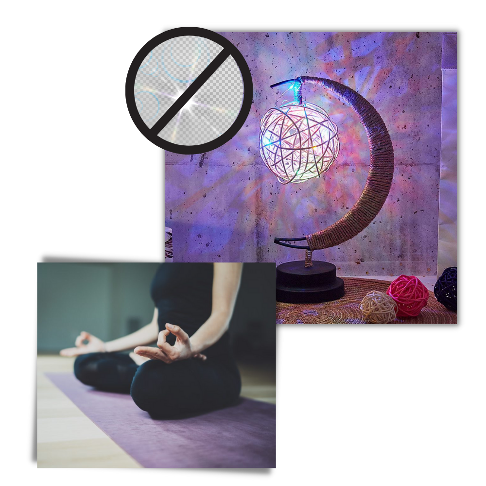 Lâmpada de led "Lune" relaxante da Relax Dream, iluminação suave para ambientes de meditação e relaxamento.
