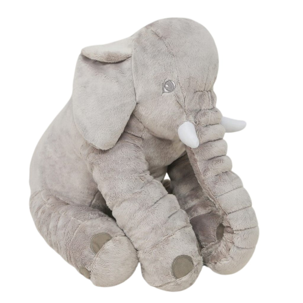 Elefante de pelúcia grande da Topmall, fofinho e macio, ideal para decoração ou presente para crianças.