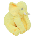 Boneco de pelúcia grande de elefante amarelo da Topmall, ideal para decoração ou companhia de crianças.