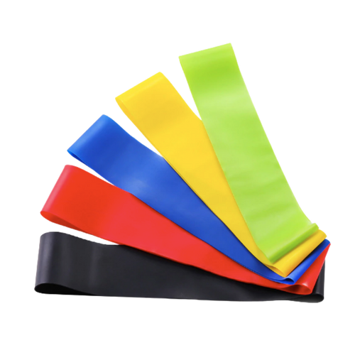 Faixa de resistência em látex da Qsports, banda de exercício fina e resistente para treinos de força e flexibilidade.
