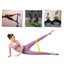 Faixa de resistência em látex Qsports, ideal para exercícios físicos, para iniciantes e atletas, resistente e flexível.