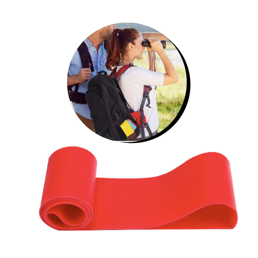 Faixa de resistência em látex da Qsports, banda de exercício portátil e fina para treino de força e flexibilidade.