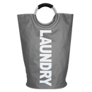 Cesto de roupa dobrável com alças em cinza escuro da Dokehom, ideal para organização de roupas na lavanderia