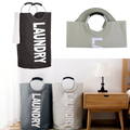 Cesto de roupa dobrável com alças da marca Dokehom, ideal para produtos de lavanderia, com design compacto e prático.