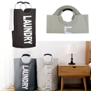 Cesto de roupa dobrável com alças da marca Dokehom, ideal para produtos de lavanderia, com design compacto e prático.