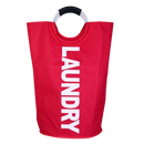 Cesto de roupa suja dobrável com alças da marca Dokehom, em cor vermelha, ideal para armazenamento de roupas.