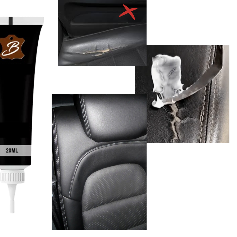 Gel de reparação rápida para couro Viavioe, aplicado em couro danificado, com textura de gel transparente para reparos eficazes