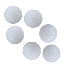 Seis bolas de golfe luminosas LED brancas da marca Yotijar, visíveis na imagem, destacando o design e a iluminação.