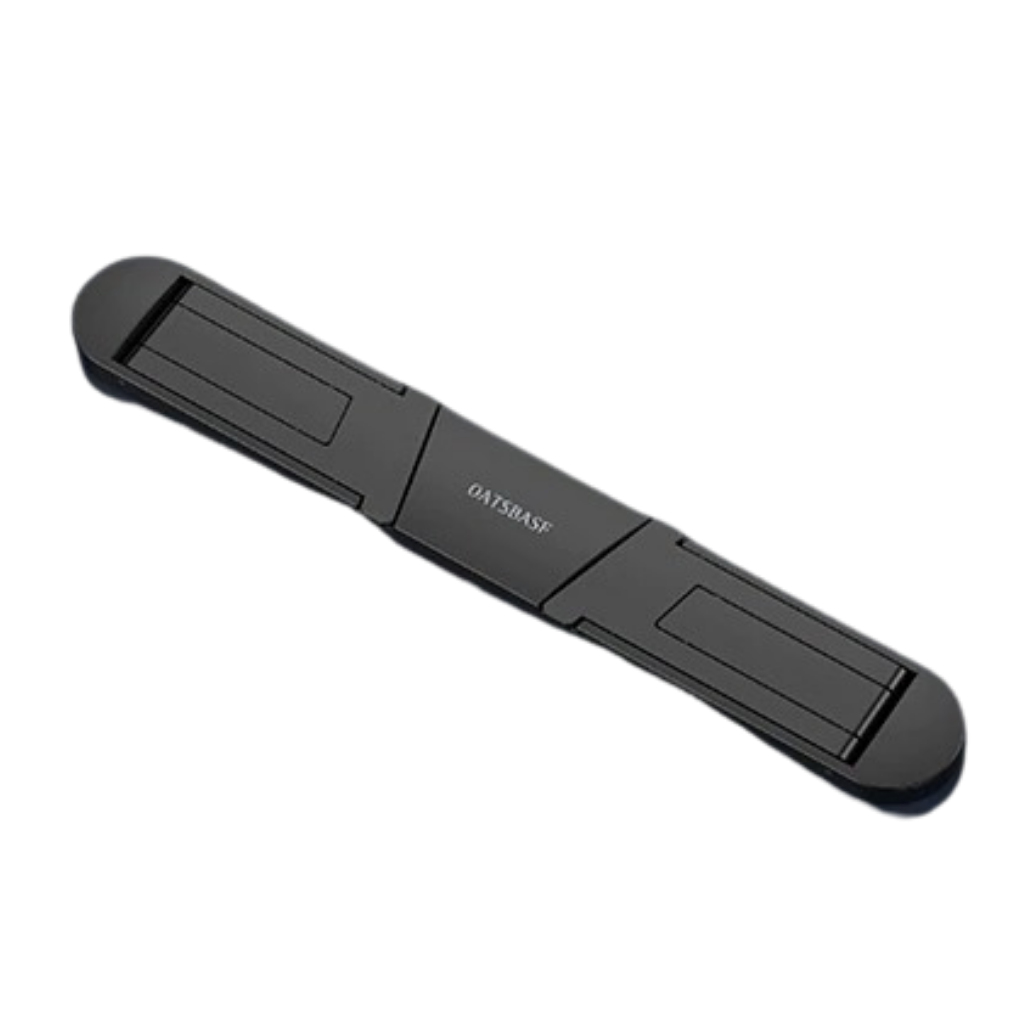 Suporte de laptop leve e invisível em alumínio preto, acessório para computadores da Thinkstar, ajustável e portátil.