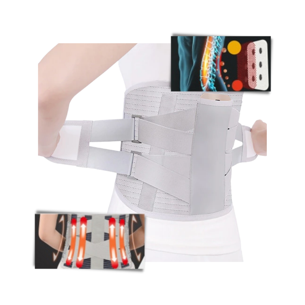 Cinta de suporte lombar ortopédica Tynor com ímãs para alívio da dor nas costas, suporte ergonômico para o cuidado do dor.