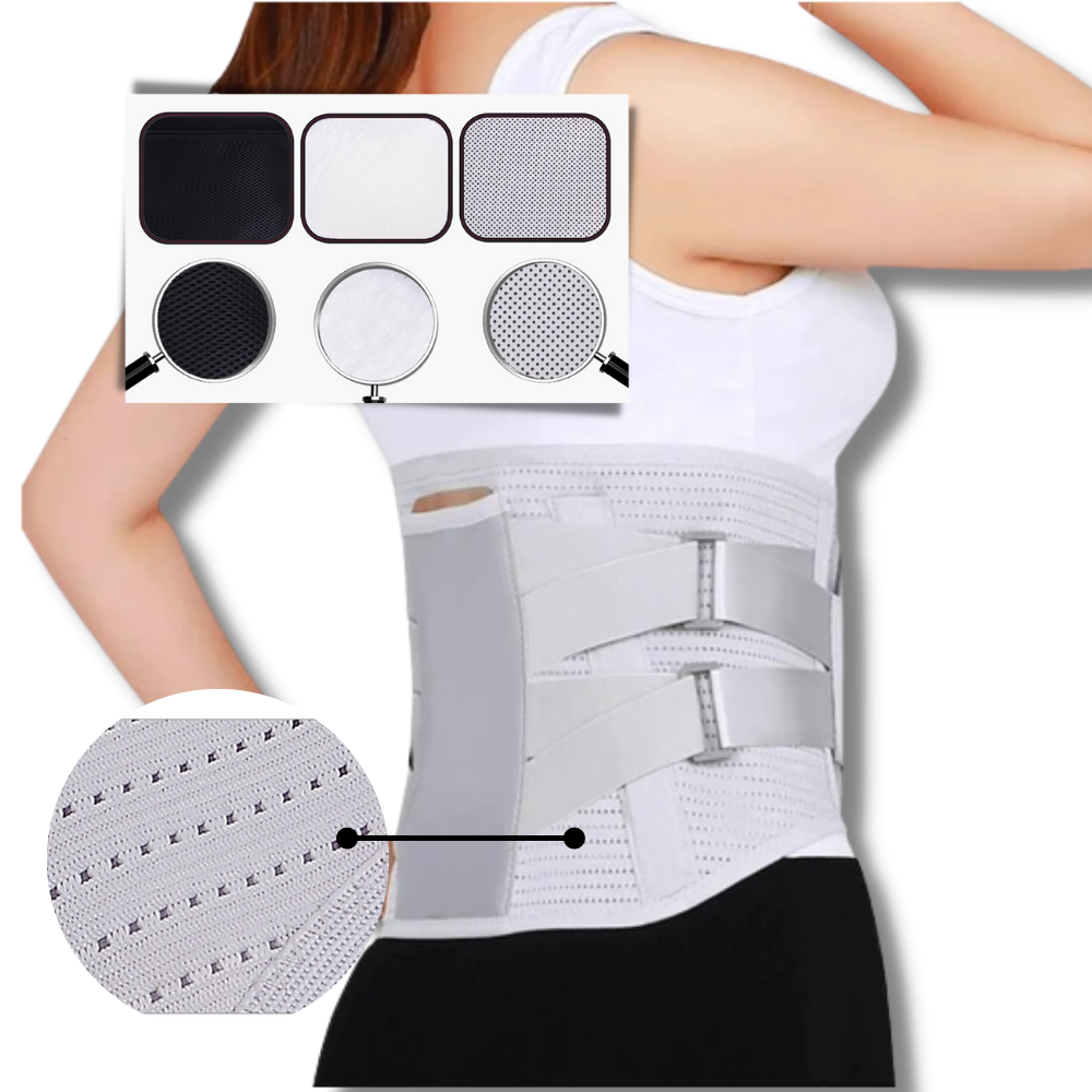Cinta de suporte lombar ortopédica Tynor Orthotics, material para suporte do cuidado do dorso, com design ergonômico.