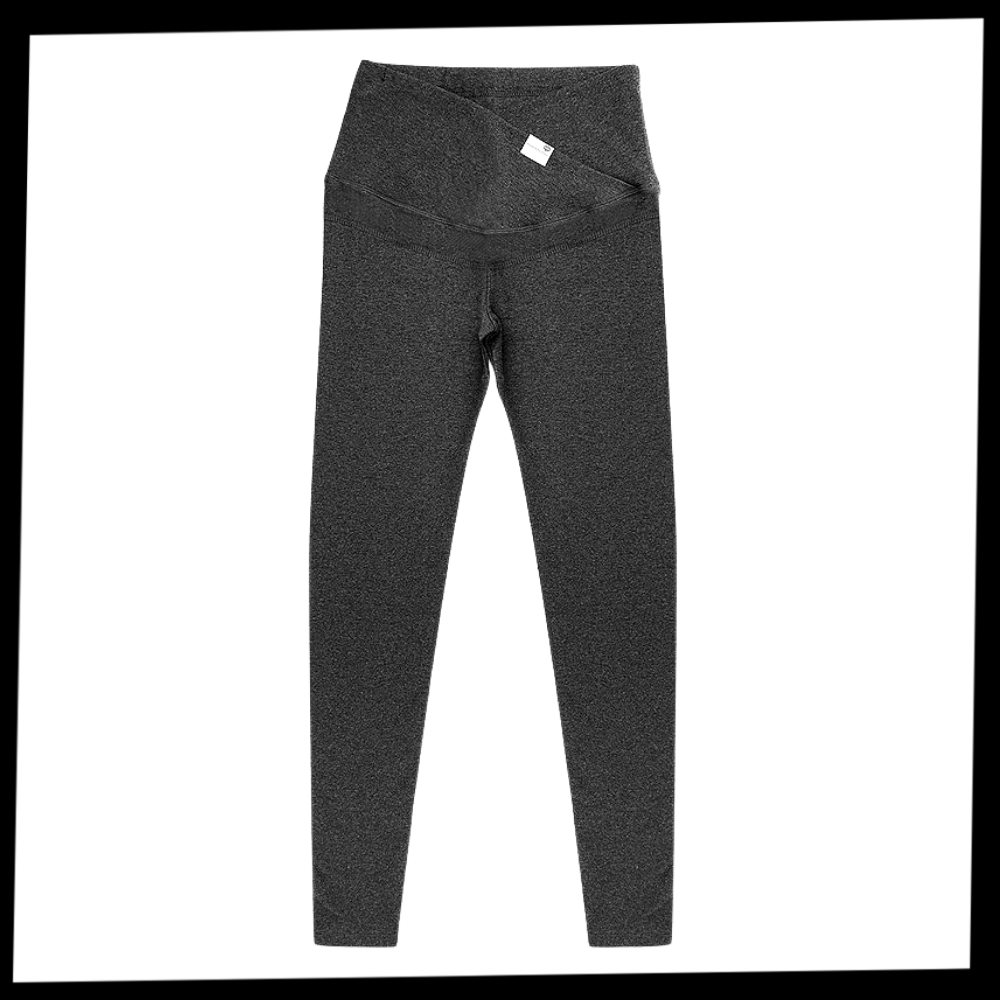 Legging de maternidade Bumpstart, pantalona confortável com cintura elástica, ideal para gestantes, em tecido preto.