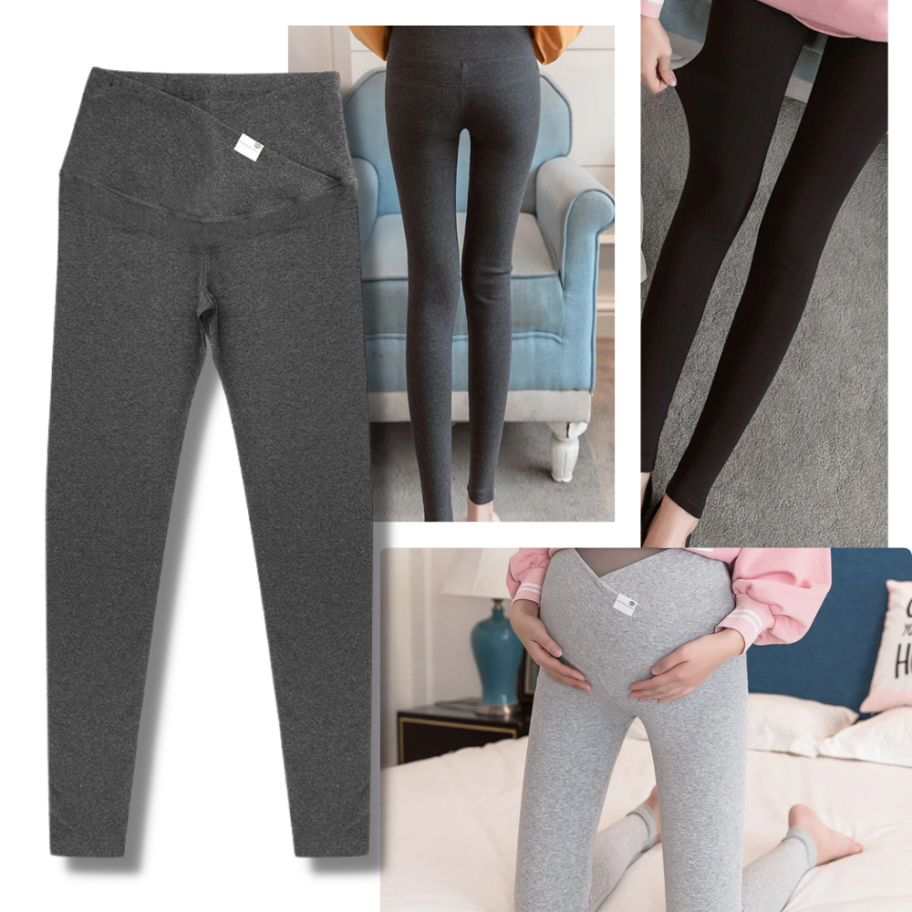 Legging de maternidade Bumpstart, calça pantalona confortável para gravidez, tecido elástico e ajustado ao corpo.