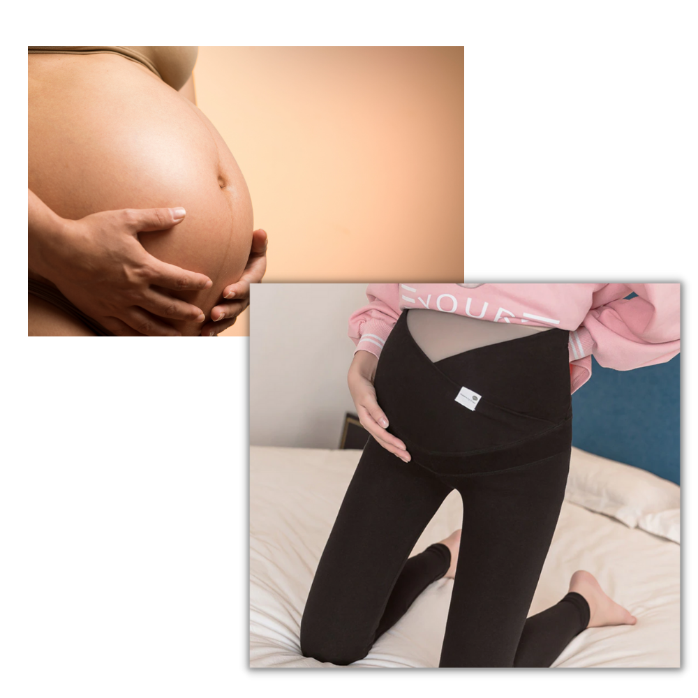 Legging de maternidade Bumpstart, pantalona confortável com cintura elástica para gestantes, em tecido flexível e suave.