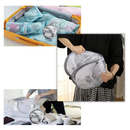 Varal suspenso de malha Jooan para roupas, sistema de armazenamento e organização com espaço para secar roupas de forma prática.