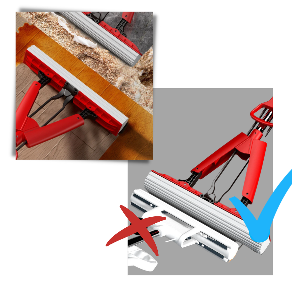 Panela de limpeza doméstica Mimo Tech com mop de esfregação fácil e sistema de centrifugação para limpeza eficiente.