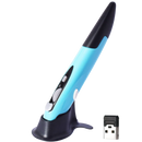 Mouse sem fio em forma de caneta da Kzkr, acessório para computador, na cor azul, com design compacto e ergonômico.