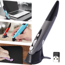 Mouse sem fio em forma de caneta da Kzkr, acessório para computadores, com design compacto e elegante.