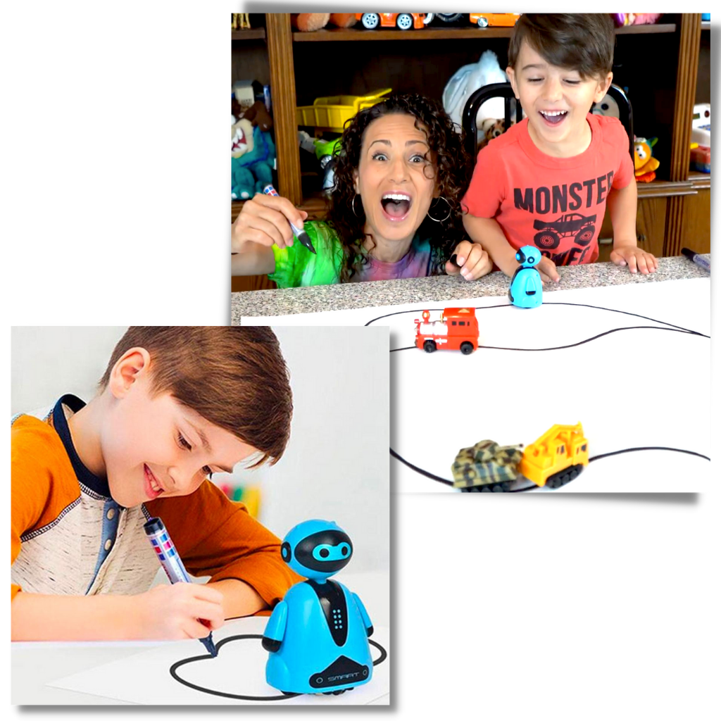 Robô de seguimento de linha inductivo da Miarhb, brinquedo educativo de atividade com sensor para seguir linhas no chão.