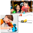 Robô de seguimento de linha inductivo da Miarhb, brinquedo educativo de atividade com sensor para seguir linhas no chão.