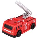 Robô de seguimento de linha indutivo da Miarhb, brinquedo de atividade com design de bombeiro, em movimento na imagem.