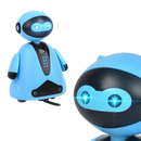 Robô de seguimento de linha inductivo Miarhb com olhos brilhantes, brinquedo de atividade para crianças, detecta e segue linhas.