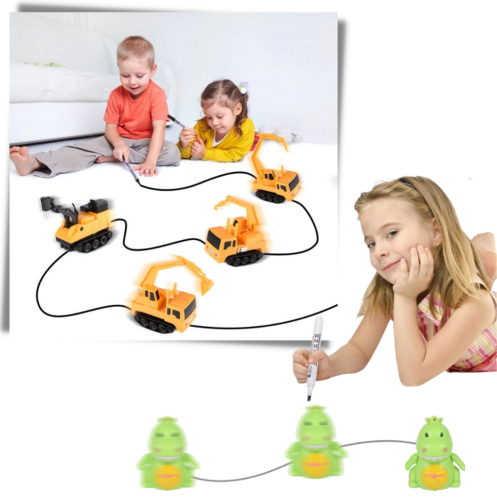 Robô de seguimento de linha inductivo da Miarhb, brinquedo de atividade que estimula a criatividade com design compacto e funcional.