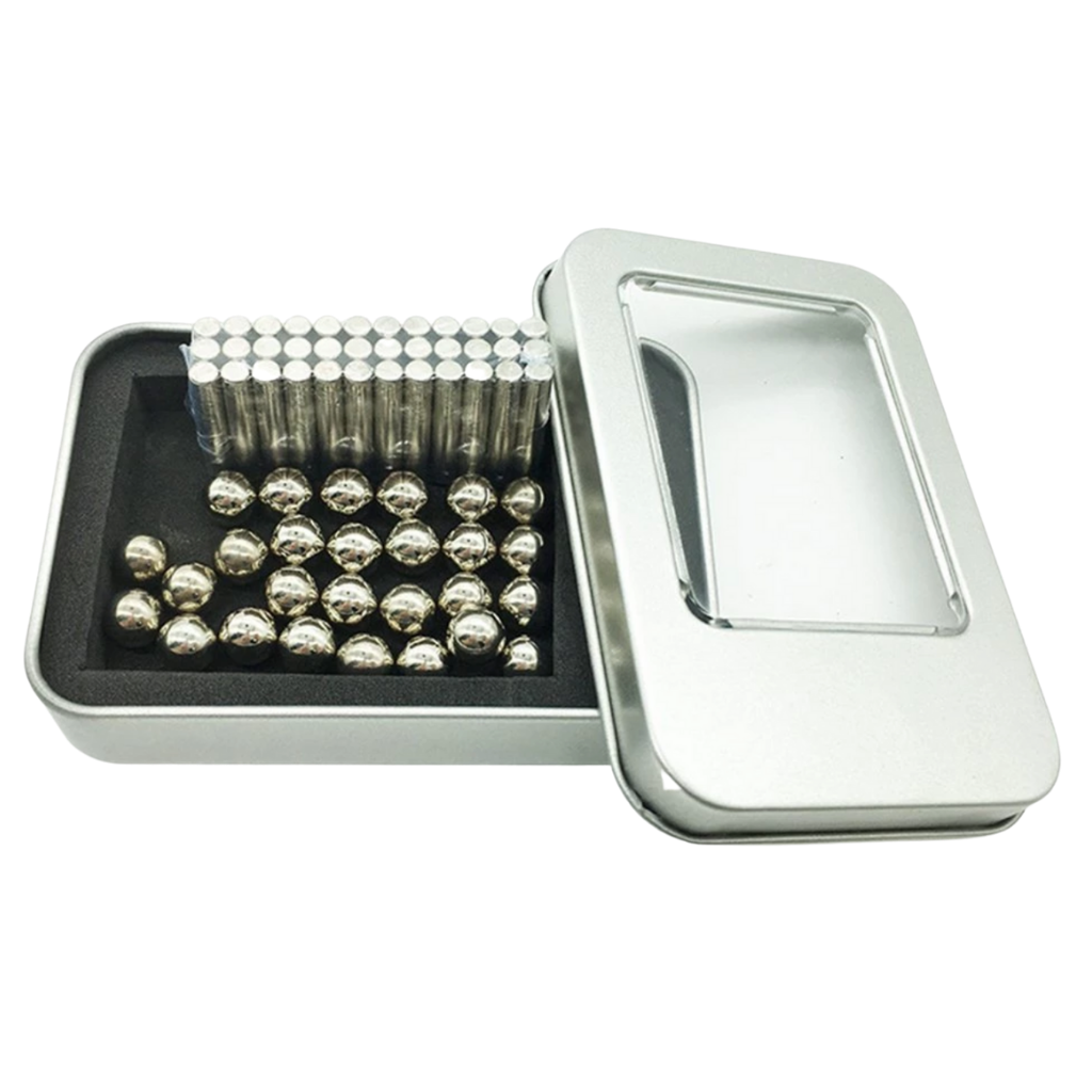 Conjunto de bastões e bolas magnéticos para construção, brinquedo educativo da marca Alextreme para crianças.