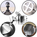 Mousseur manual de aço inoxidável para leite de 400 ml, utensílio de cozinha da marca Homyl com construção resistente.