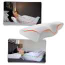 Travesseiro de suporte cervical de espuma viscoelástica Kernelly, design ergonômico para cuidado do pescoço e coluna.