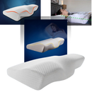 Travesseiro ortopédico de apoio cervical em espuma de memória, ideal para alívio do pescoço e conforto para o cuidado do costas.